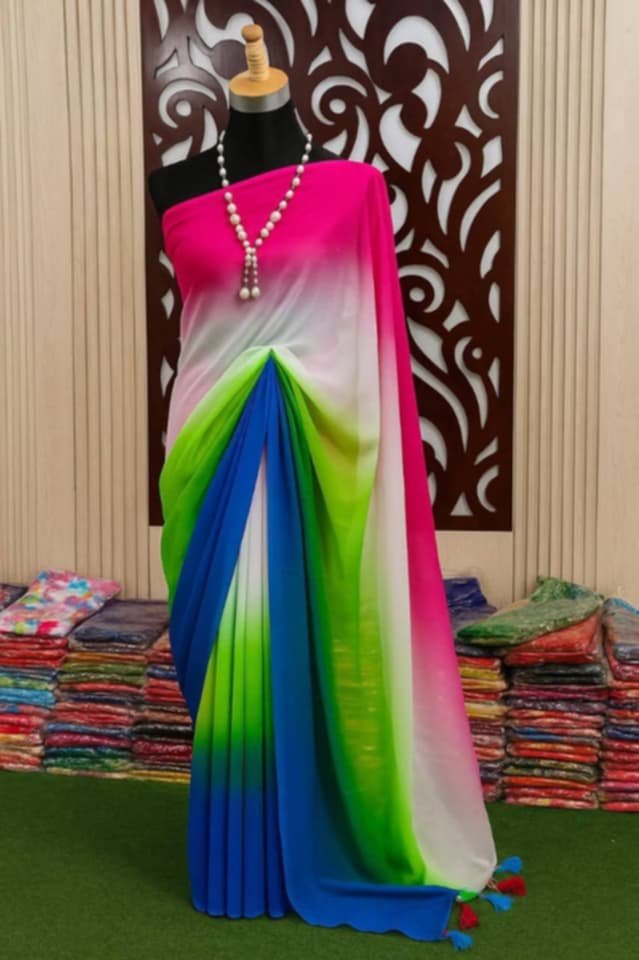 rongdhonu georgette sharee rongdhonu georgette sharee