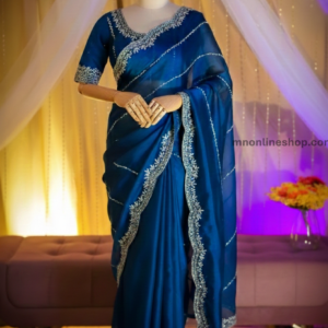 Georgette Embroidery Sharee with Blouse Piece