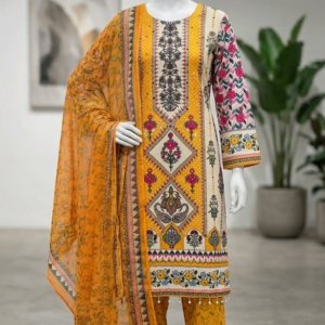 Digital Print Three Piece ac cotton garara three piece