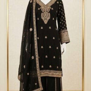 Home cotton sequence embroidery three piece